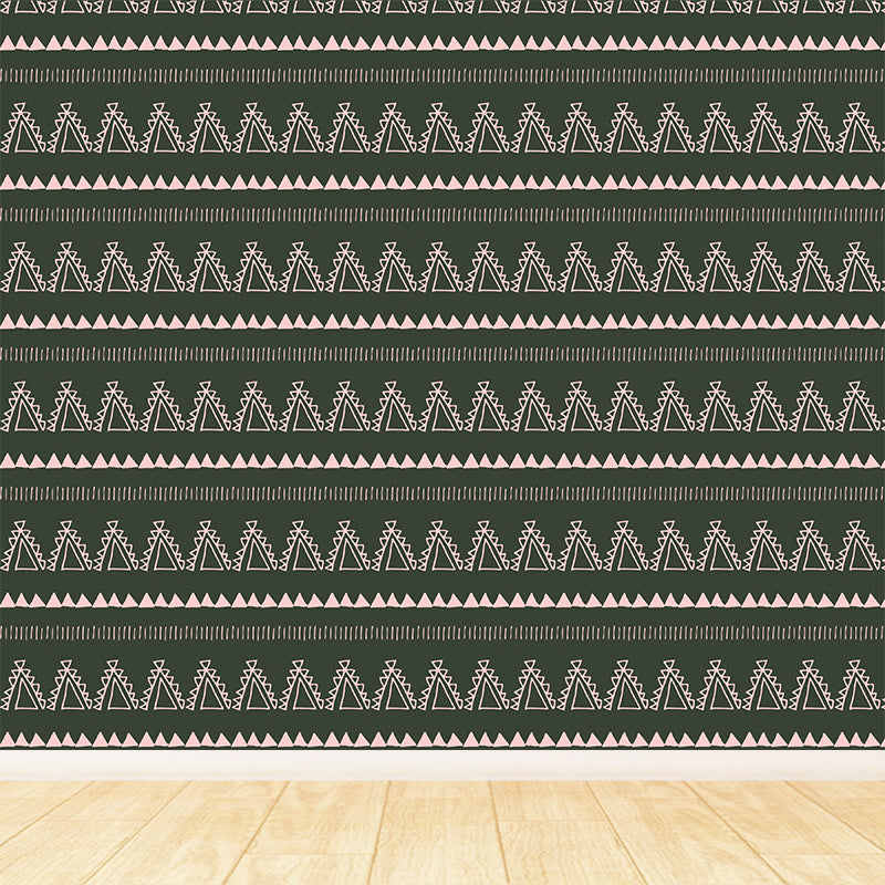 Arrow Wall Mural Modern Decorative Living Room Wall Covering, Custom Size Available Blackish Green Clearhalo 'Wall Decor' 'Wall Mural' 1784073