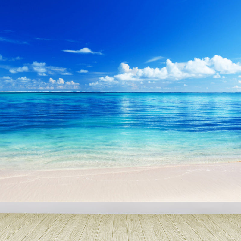 Soft Color Sky Scene Mural Wallpaper Stain-Proofing Modern Bathroom Wall Covering Blue Clearhalo 'Wall Decor' 'Wall Mural' 1785643