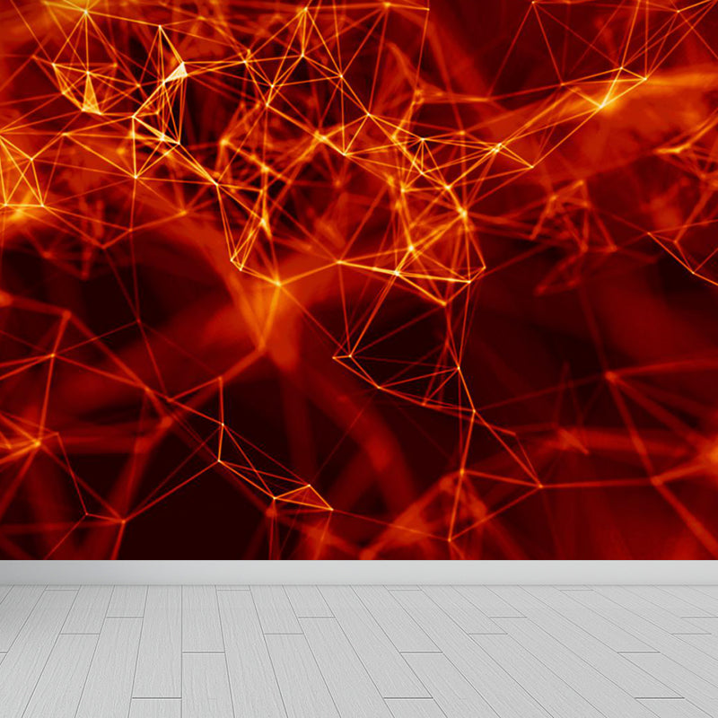 Magical Structure Diagram Wall Mural Contemporary Non-Woven Material Wall Covering Burgundy Clearhalo 'Wall Decor' 'Wall Mural' 1791927