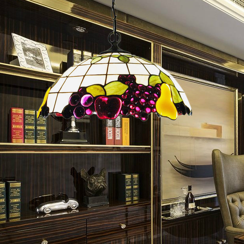 ティファニースタイルのフルーツペンダント照明器具シングルヘッド