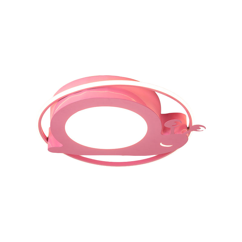 Acrylic Cartoon Bee Ceiling Light Modernism LED Flush Mount Lamp in Pink for Nursery, Warm/White Light Clearhalo 'Ceiling Lights' 'Close To Ceiling Lights' 'Close to ceiling' 'Flush mount' Lighting' 1805373