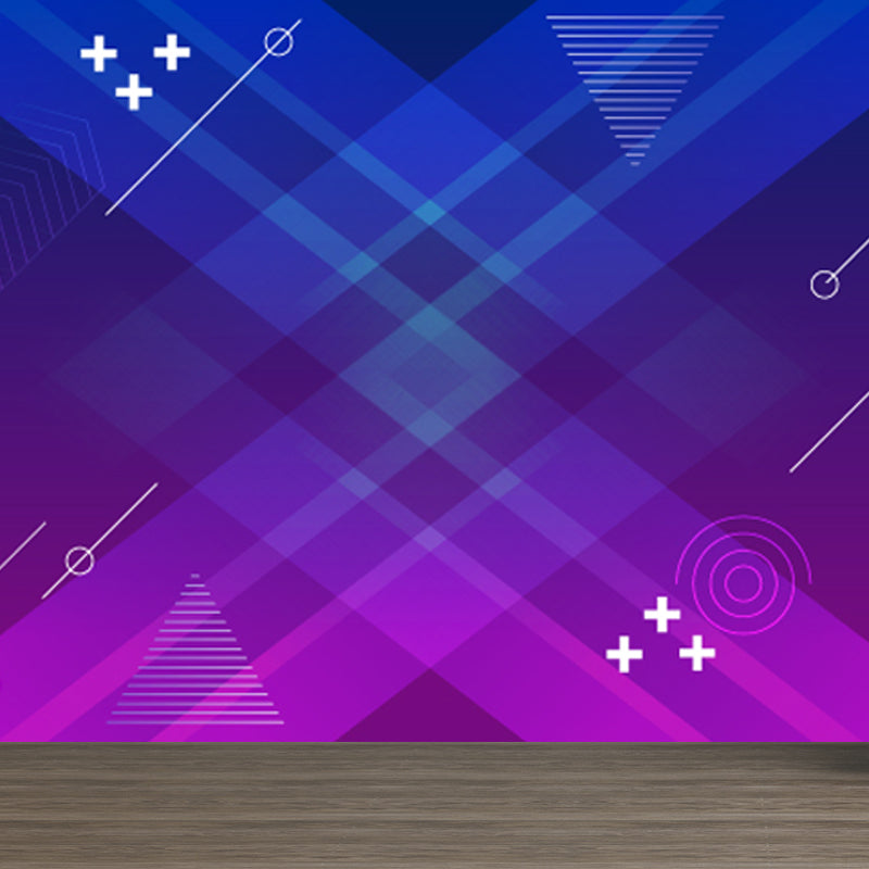 Home Decor Abstract Pattern Mural Wallpaper Customized Sci-Fi Wall Covering for Kitchen Light Purple Clearhalo 'Wall Decor' 'Wall Mural' 1807763