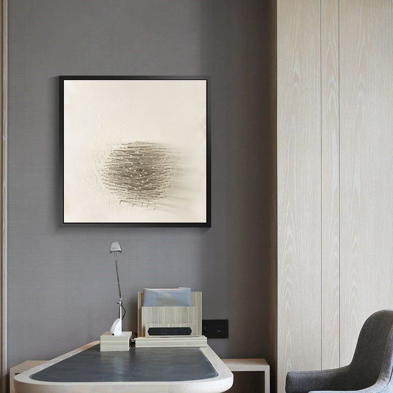 Abstract Pattern Canvas Nordic Style Textured Wall Decor in Soft Color for Kitchen White Clearhalo 'Arts' 'Canvas Art' 1808050