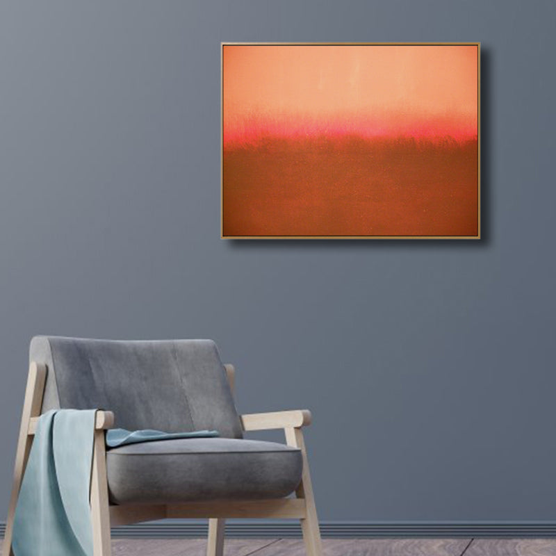 Textured Soft Color Wrapped Canvas Scandinavian Style Abstract Printed Wall Decor Orange Clearhalo 'Arts' 'Canvas Art' 1809080