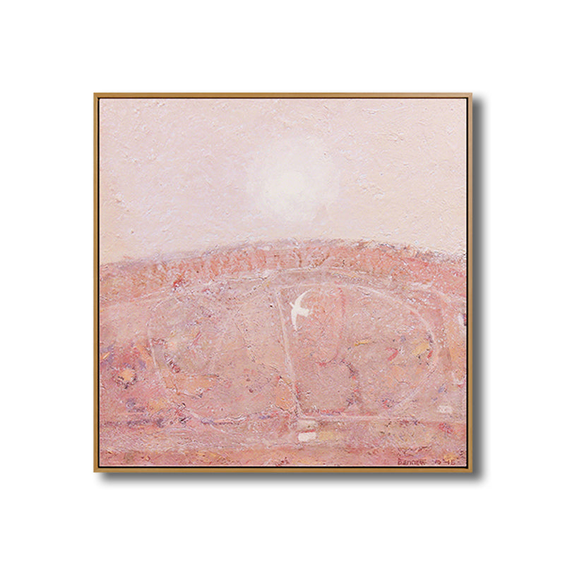 Textured Farm Field Painting Canvas Print Rustic Wall Art Decor for House Interior Clearhalo 'Art Gallery' 'Canvas Art' 'Country Art Gallery' 'French Country' 'Rustic' Arts' 1809117