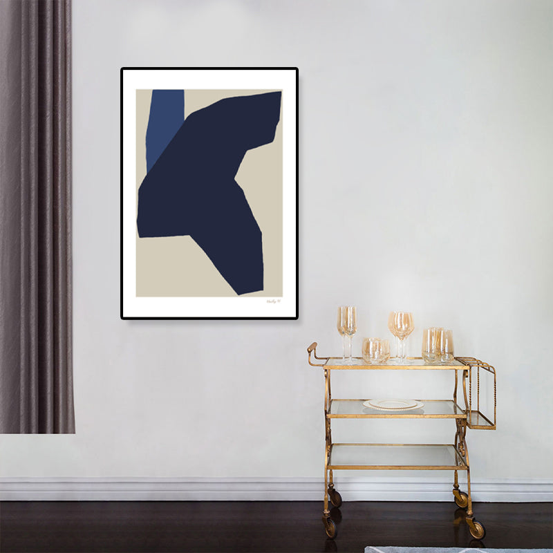 Devise Pattern Canvas Art Abstract Expressionism Textured Wall Decor in Soft Color Blue Clearhalo 'Arts' 'Canvas Art' 1809307