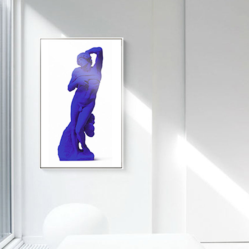 Photo Printed Nude Sculpture Canvas Dark Color Modern Wall Art for House Interior Purple Clearhalo 'Arts' 'Canvas Art' 1809349