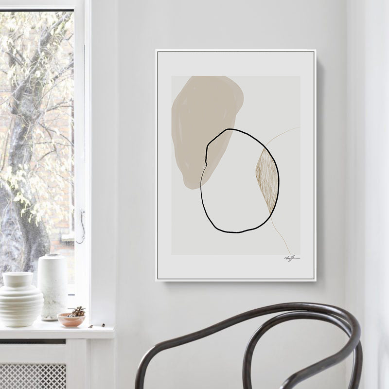 Hand Printed Canvas Art Light Color Abstract Expressionism Wall Decor for Bedroom Nude Clearhalo 'Arts' 'Canvas Art' 1809718