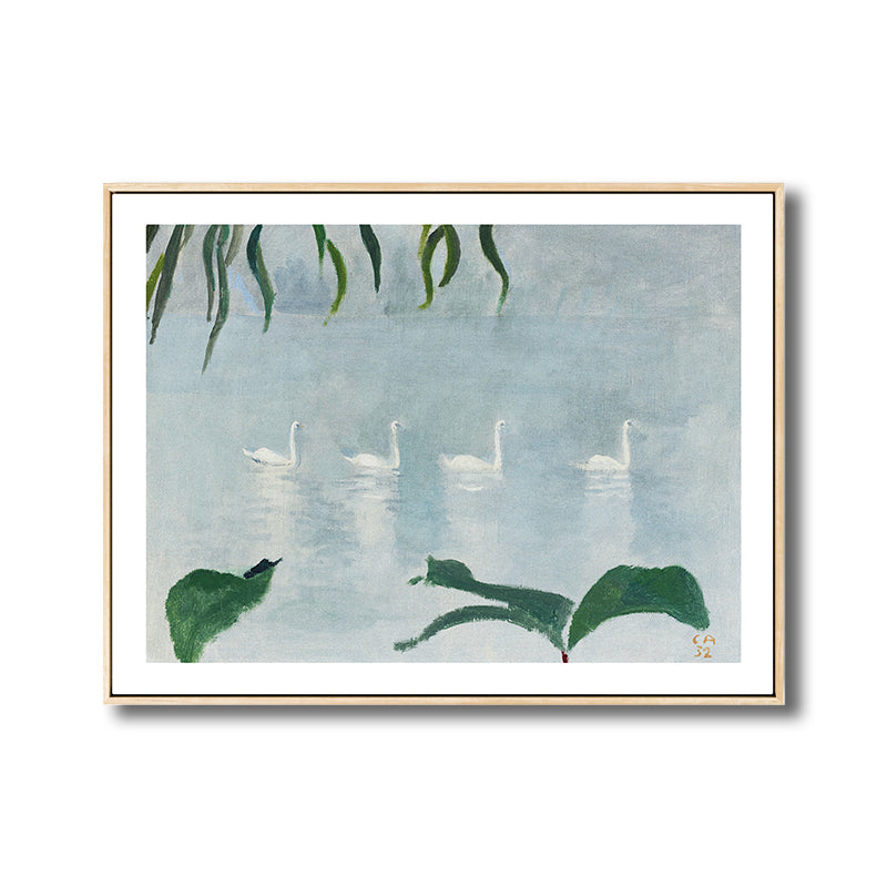 Park Scenery Wall Art Rustic Sunny Spring Canvas Print in Pastel Color for Living Room Clearhalo 'Art Gallery' 'Canvas Art' 'Country Art Gallery' 'French Country' 'Rustic' Arts' 1809824