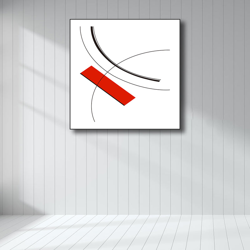 Light Color Novel Graphic Wall Decor Abstract Nordic Textured Canvas Print for Bedroom Red Clearhalo 'Arts' 'Canvas Art' 1810320