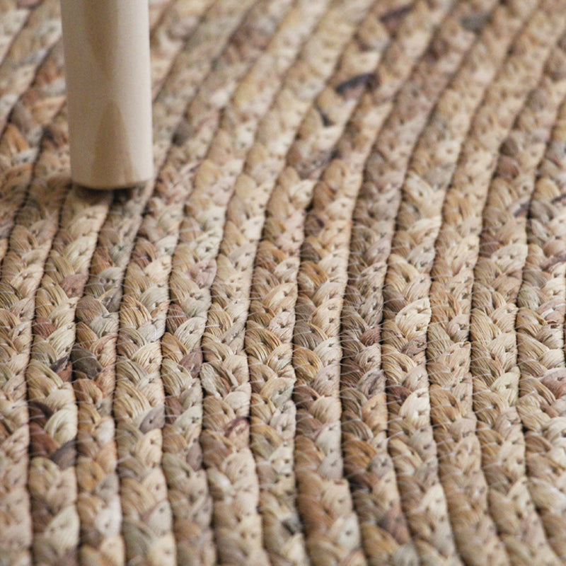 Brown Plain Rug Jute Countryside Rug Washable Pet Friendly Reversible Carpet for Living Room Clearhalo 'Area Rug' 'Rug' 1810805