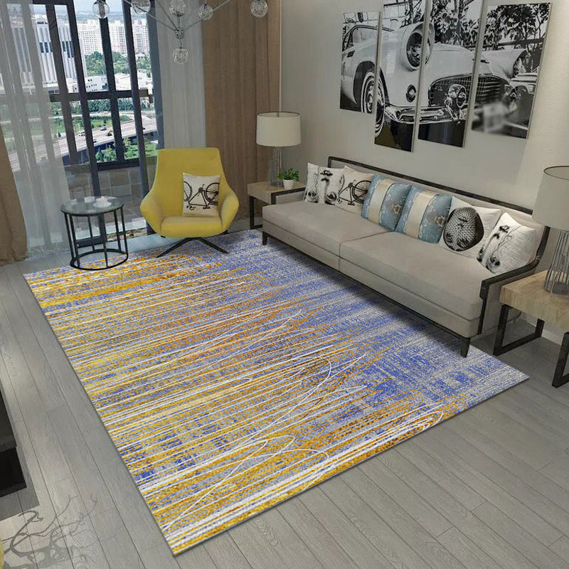Creative Abstract Rug Multicolor Industrial Rug Polyester Pet Friendly Washable Non-Slip Area Rug for Living Room Gold Clearhalo 'Area Rug' 'Rug' 1811769