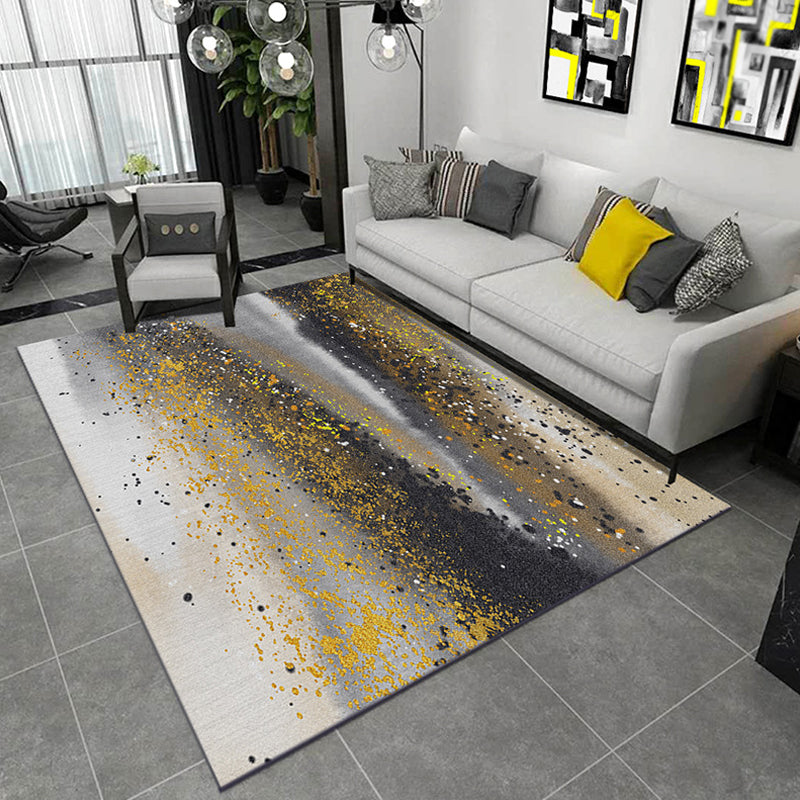 Industrial Abstract Rug Multicolor Polyester Rug Non-Slip Pet Friendly Washable Are Rug for Bedroom Black Clearhalo 'Area Rug' 'Rug' 1812186