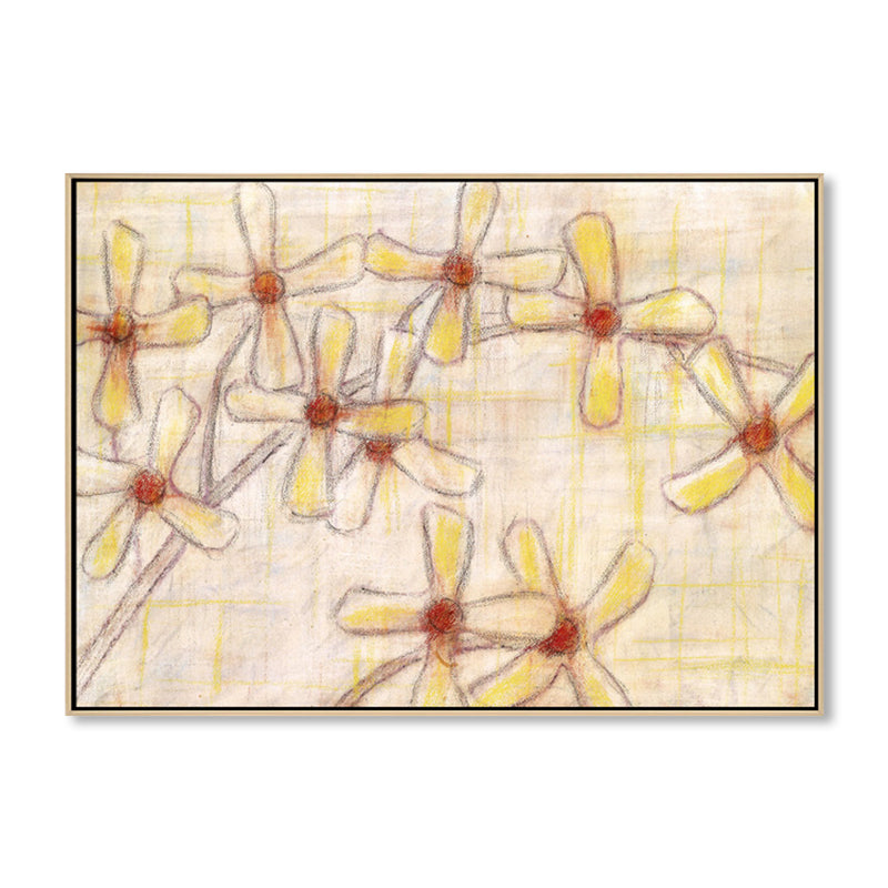 Flower Canvas in Brown for Bedroom Clearhalo 'Arts' 'Canvas Art' 1859547