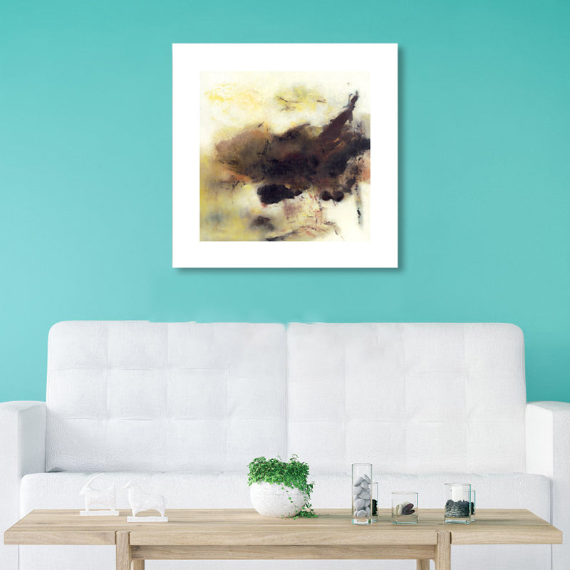 Contemporary Art Abstract Wall Decor Canvas Textured Dark Color Painting for Kitchen Black Clearhalo 'Arts' 'Canvas Art' 1861547