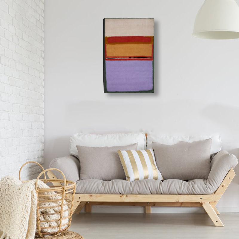 Hand Printed Pattern Painting Textured Pop Art Living Room Canvas in Pastel Color Purple Clearhalo 'Arts' 'Canvas Art' 1861842