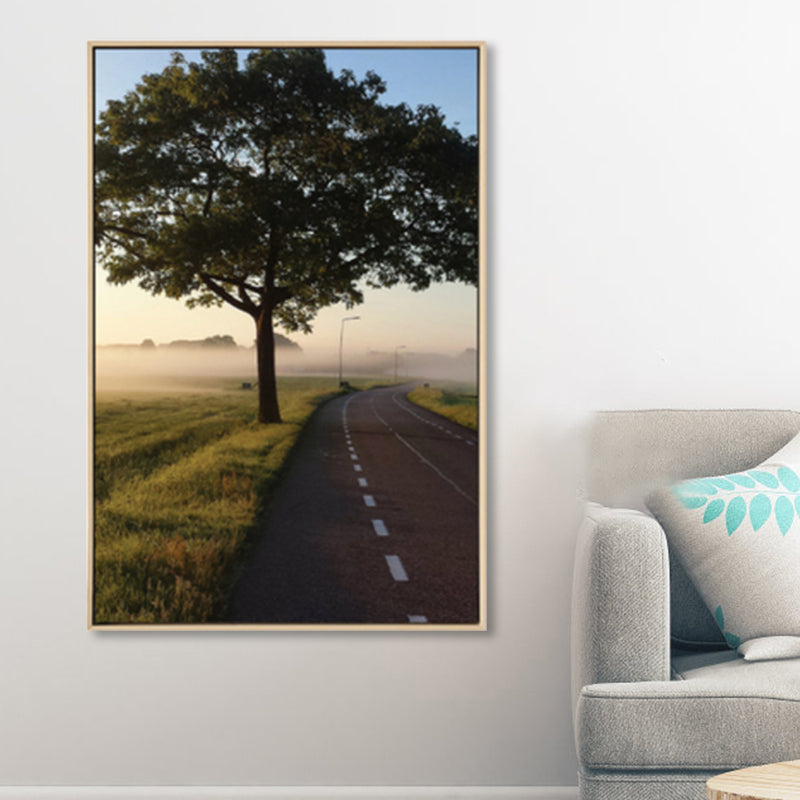 Tropical Landscape Wall Decor Canvas Textured Dark Color Wall Art for Family Room Clearhalo 'Art Gallery' 'Canvas Art' 'Coastal Art Gallery' 'Tropical' Arts' 1862313