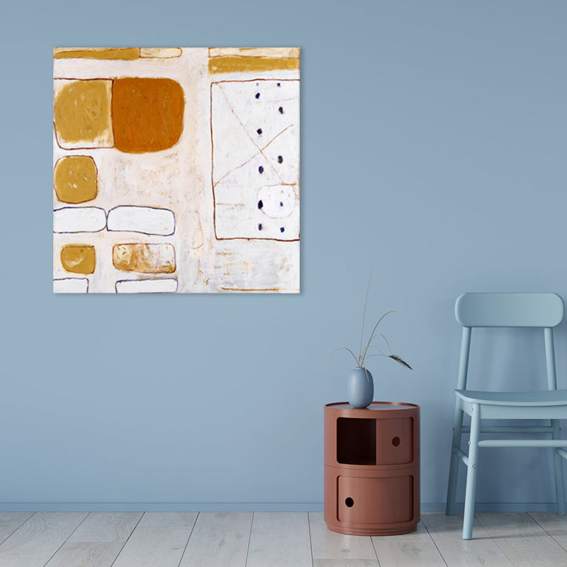 Light Color Abstract Canvas Textured Wall Art Print for Guest Room, Multiple Size Options White Clearhalo 'Arts' 'Canvas Art' 1862536