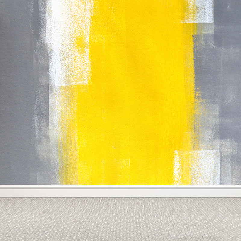 Soft Color Oiling Painting Mural Wallpaper Classic Stain-Proof Wall Covering for Kitchen Yellow Clearhalo 'Wall Decor' 'Wall Mural' 1863286