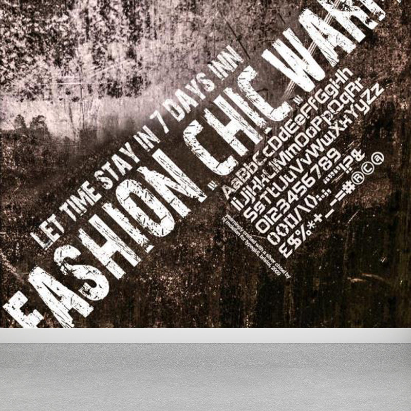 Large Iron Wallpaper Mural Industrial Style Nostalgic Metal Wall Decor in Dark Color Coffee Clearhalo 'Wall Decor' 'Wall Mural' 1864281