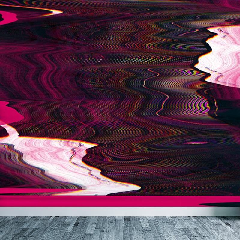 Big Abstract Pattern Mural Wallpaper Decorative Contemporary Dining Room Wall Art Rose Red Clearhalo 'Wall Decor' 'Wall Mural' 1864706