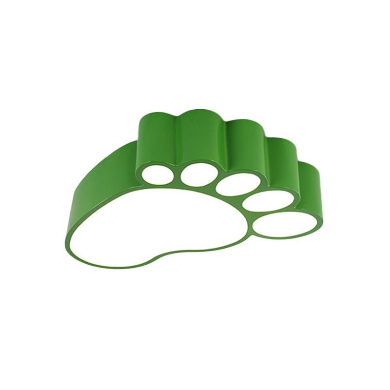 Acrylic Footstep-Like LED Flush Mount Lamp Kids Red/Yellow/Blue Flush Ceiling Light Fixture for Kindergarten Clearhalo 'Ceiling Lights' 'Close To Ceiling Lights' 'Close to ceiling' 'Flush mount' Lighting' 1865353