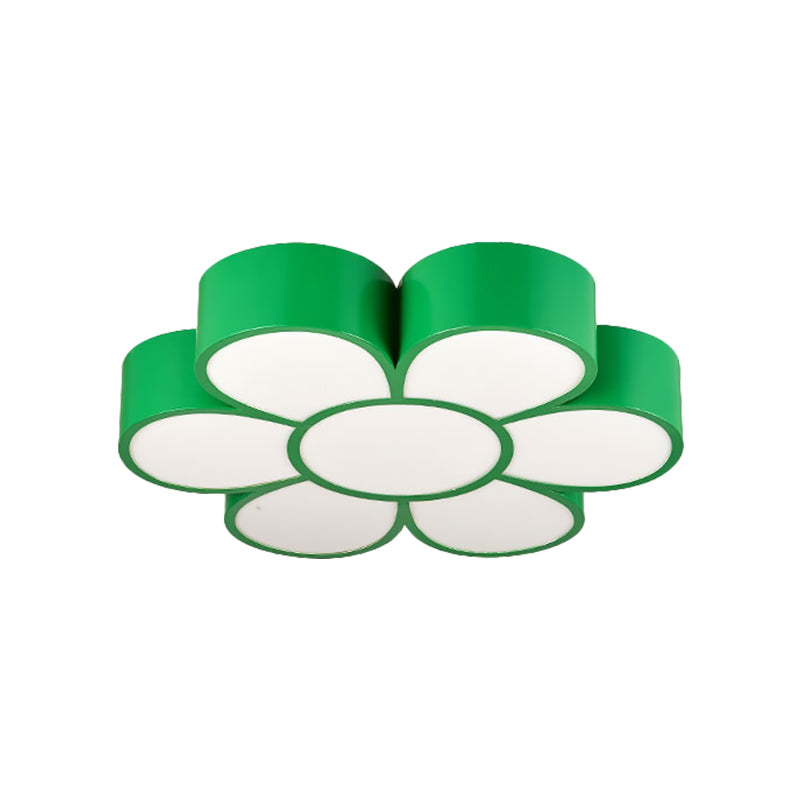 Kids Flower Ceiling Light Fixture Acrylic LED Kindergarten Flush Mount Lighting in Red/Yellow/Green Clearhalo 'Ceiling Lights' 'Close To Ceiling Lights' 'Close to ceiling' 'Flush mount' Lighting' 1866488