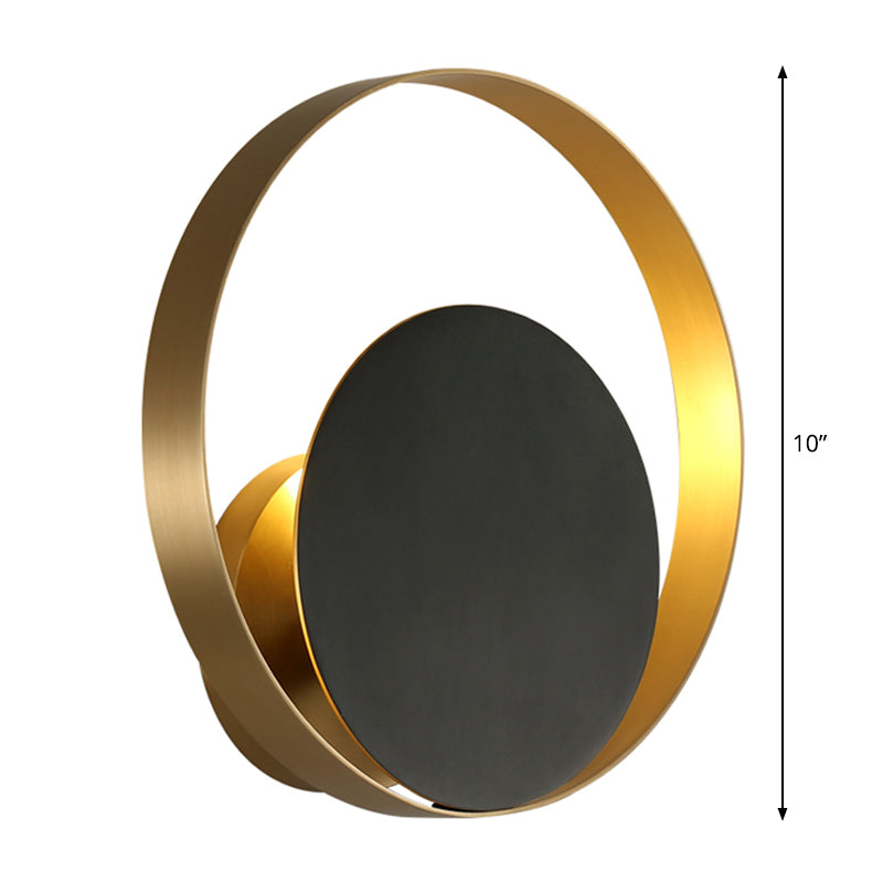 Loop Metallic Wall Lighting Idea Contemporary LED Brass Wall Sconce Light for Sleeping Room Clearhalo 'Cast Iron' 'Glass' 'Industrial' 'Modern wall lights' 'Modern' 'Tiffany' 'Traditional wall lights' 'Wall Lamps & Sconces' 'Wall Lights' Lighting' 1867192
