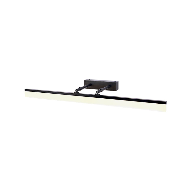 Linear Vanity Lamp Contemporary Acrylic LED Washroom Wall Mount Lighting in Black, Warm/White Light Clearhalo 'Modern wall lights' 'Modern' 'Vanity Lights' 'Wall Lights' Lighting' 1867315