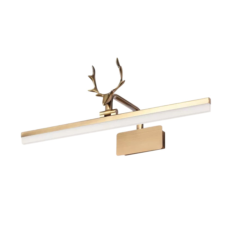 Tubular Wall Lighting Ideas Modernism Metal Gold Antler LED Vanity Light Fixture in Warm/White Light Clearhalo 'Cast Iron' 'Glass' 'Industrial' 'Modern wall lights' 'Modern' 'Tiffany' 'Traditional wall lights' 'Vanity Lights' 'Wall Lights' Lighting' 1867867