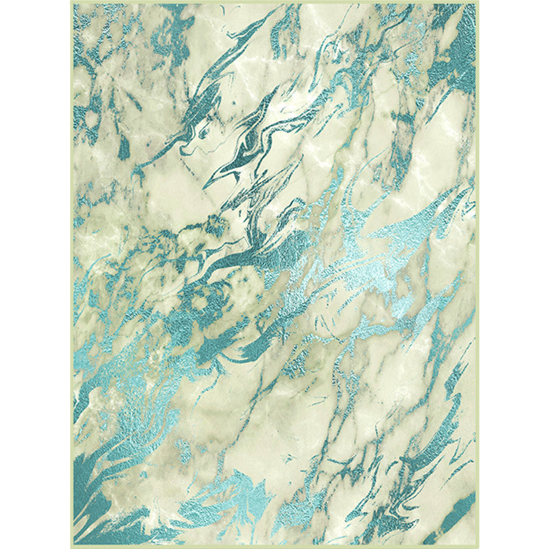 Green Abstract Area Rug Polyester Modern Rug Washable Anti-Slip Backing Indoor Rug for Decoration Clearhalo 'Area Rug' 'Rug' 1868715