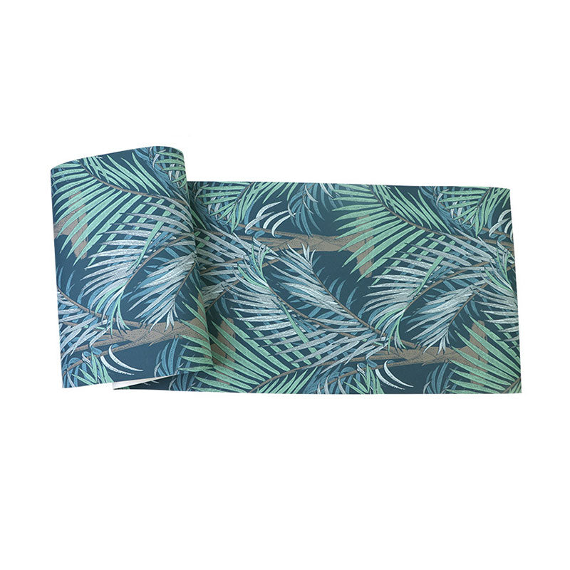 Tropical Palm Leaves Wall Art in Neutral Color Living Room Wallpaper Roll, 20.5 in x 33 ft Clearhalo 'Modern wall decor' 'Modern' 'Wallpaper' Wall Decor' 1883572