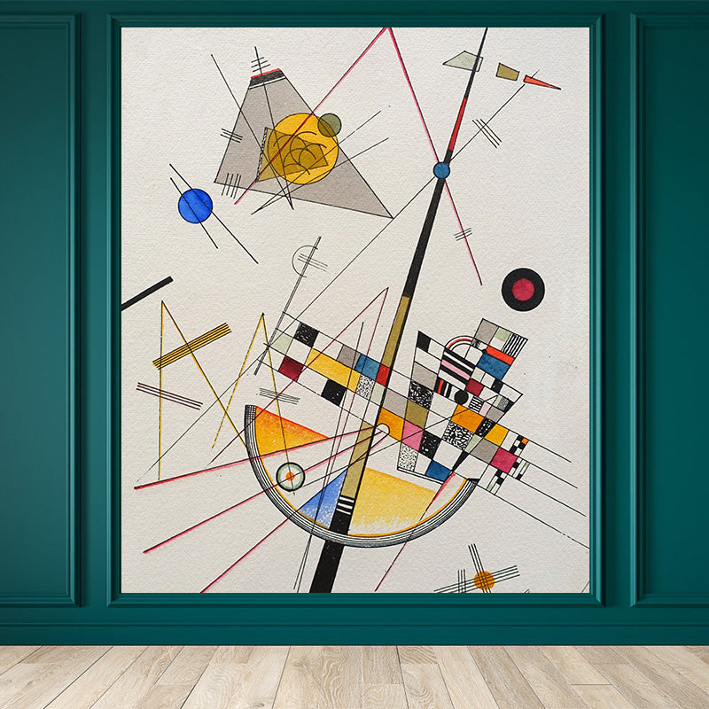 Modern Art Geometric Mural Decal Multicolored Dorm Room Wall Covering, Stain-Proof Grey Clearhalo 'Wall Decor' 'Wall Mural' 1896983