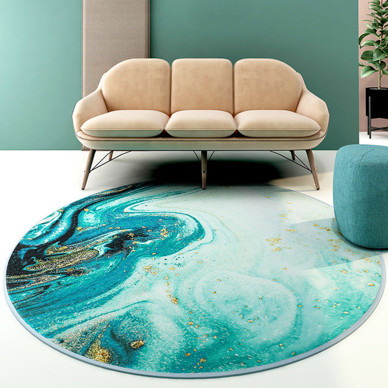 Pastel Flowing Indoor Rug Polyester Novelty Rug Pet Friendly Carpet for Home Decor Sky Blue Clearhalo 'Area Rug' 'Rug' 1897993