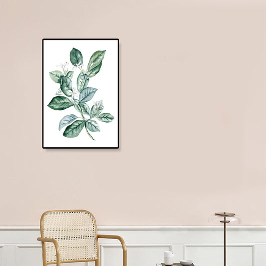 Green Leafy Branch Canvas Art Plant Minimalism Textured Wall Decor for Living Room Clearhalo 'Art Gallery' 'Canvas Art' 'Contemporary Art Gallery' 'Contemporary Art' 'Minimalism' 'Minimalist Art Gallery' 'Scandinavian' Arts' 1898903