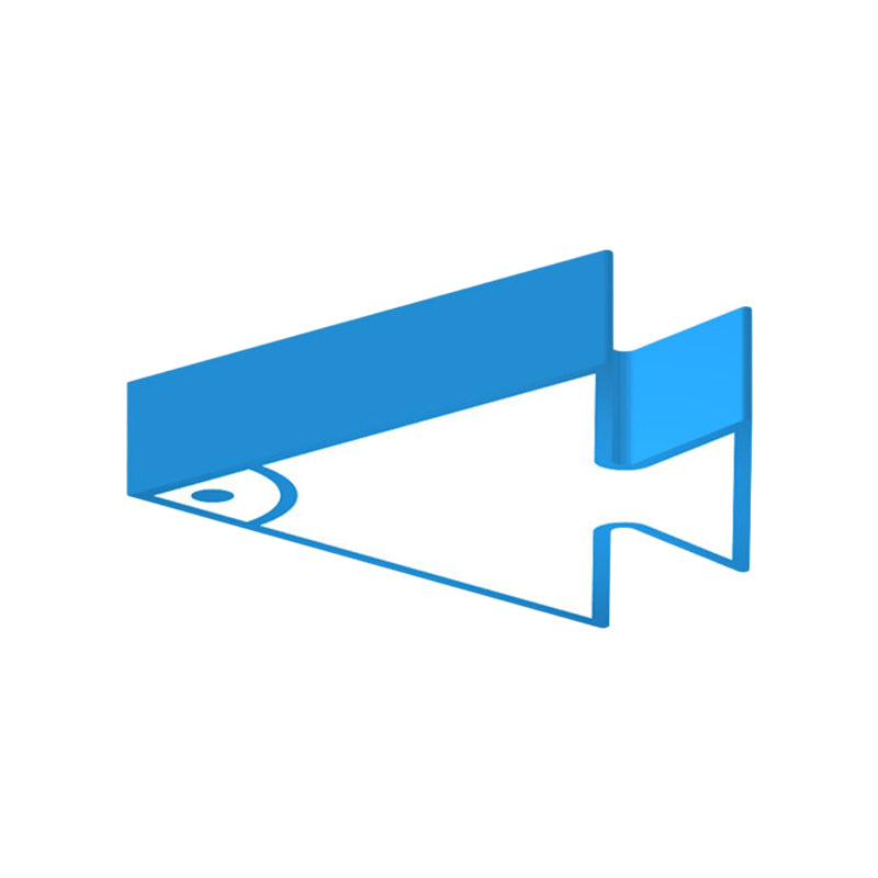 18"/22" Wide Kids LED Flush Mount Pink/Green/Blue Triangle-Fish Shaped Ceiling Light with Acrylic Shade Clearhalo 'Ceiling Lights' 'Close To Ceiling Lights' 'Close to ceiling' 'Flush mount' Lighting' 1903970