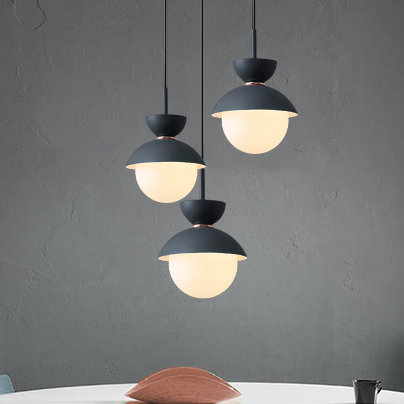 Hourglass Hanging Light Fixture Macaron Opal Glass 1 Bulb Blue/Pink/Grey Pendant Lighting for Restaurant Dark Blue Clearhalo 'Ceiling Lights' 'Pendant Lights' 'Pendants' Lighting' 1911952_fdf91ed1-fdcd-4384-a57f-aec2c3821944