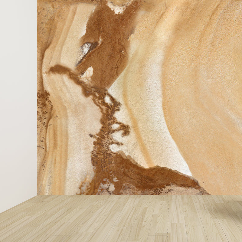 Pastel Color Granite Effect Mural Wallpaper for Decoration Modern Living Room Wall Art Brown Clearhalo 'Wall Decor' 'Wall Mural' 1921181