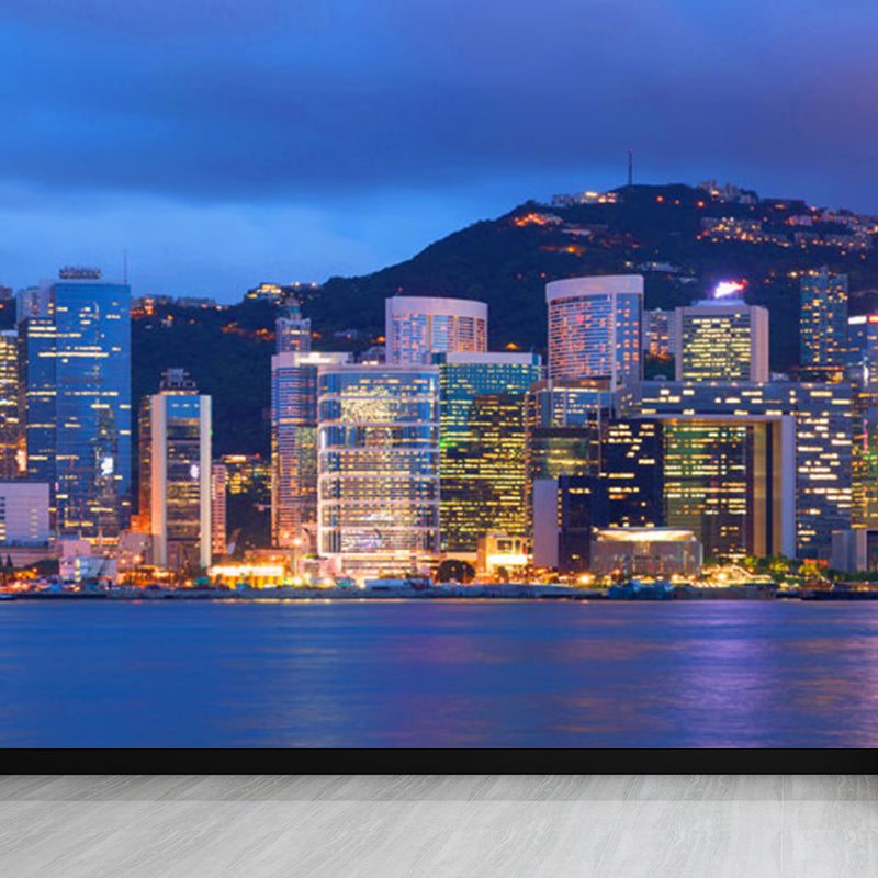 Extensive Space Pattern Mural Wallpaper Creative Non-Woven Material Wall Covering Purple Clearhalo 'Wall Decor' 'Wall Mural' 1921236