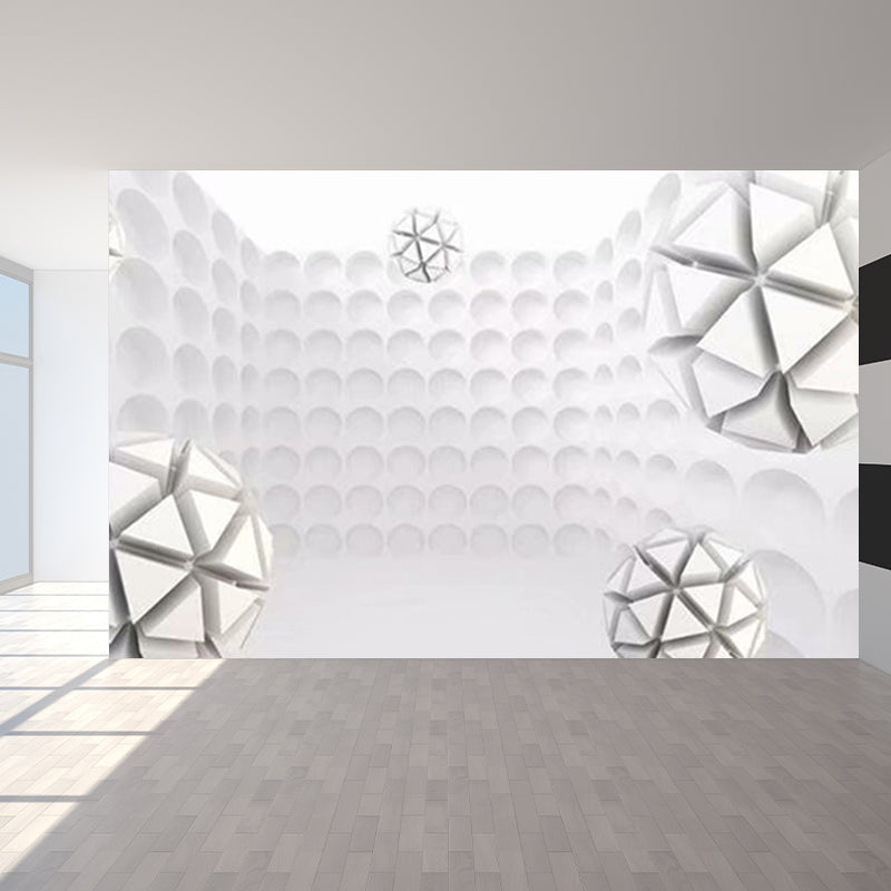 Pastel Color 3D View Mural Wallpaper for Decoration Creative Living Room Wall Art Beige Clearhalo 'Wall Decor' 'Wall Mural' 1921426