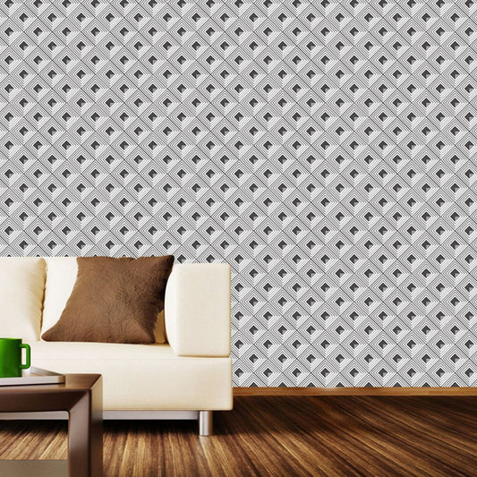 Seamless Pattern Square Wallpaper Panel Grey Modern Style Adhesive Wall Decor for Home Grey Clearhalo 'Modern wall decor' 'Modern' 'Wallpaper' Wall Decor' 1922156