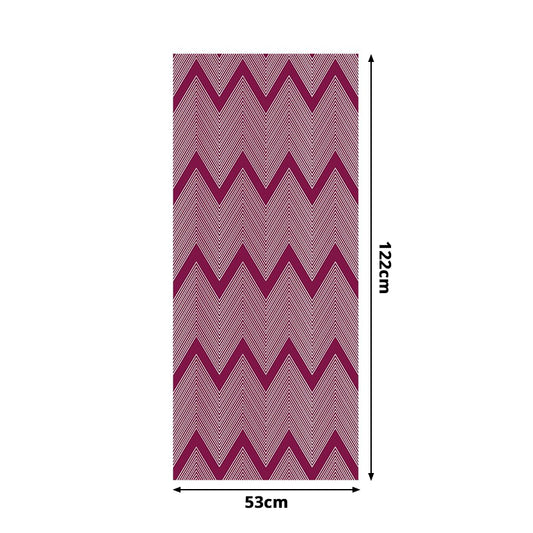 Rose Red Zigzag Pattern Wallpapers Geometric Modern Self Sticking Wall Covering for Parlor Clearhalo 'Modern wall decor' 'Modern' 'Wallpaper' Wall Decor' 1922170