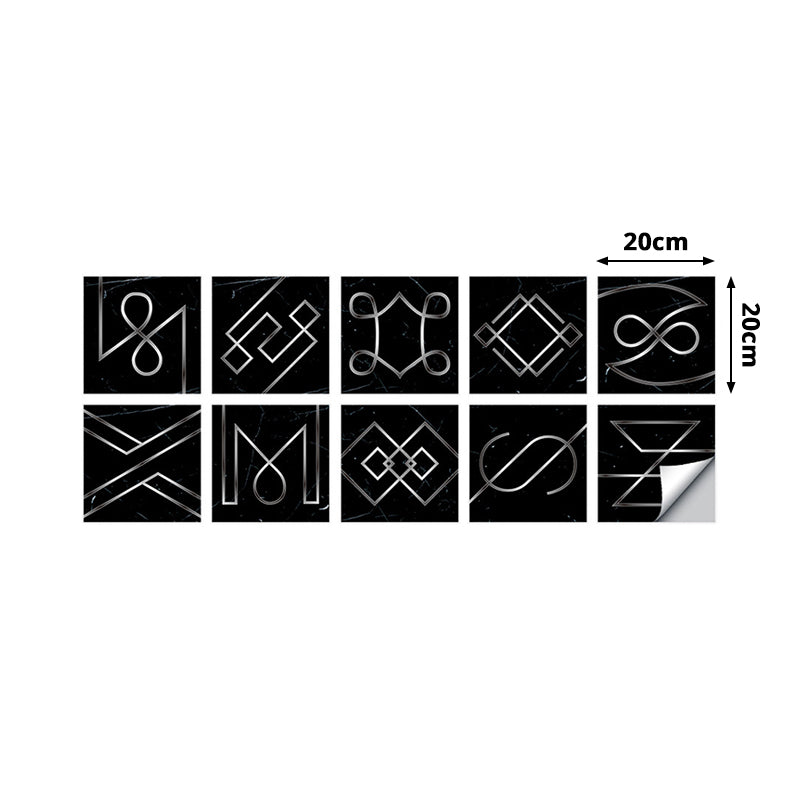 Black Modern Stick Wallpaper Panels 8' x 8" Geometric Pattern Wall Art for Bedroom Clearhalo 'Modern wall decor' 'Modern' 'Wallpaper' Wall Decor' 1922214