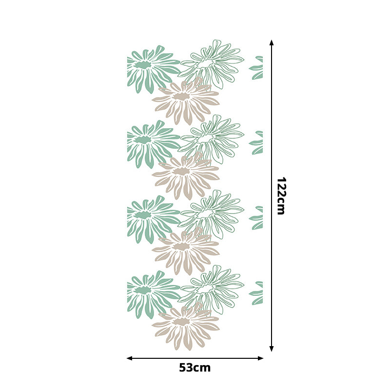 Rustic Daisy Flower Wallpaper Panels PVC Easy Peel off Green Wall Covering for Home Clearhalo 'Country wall decor' 'Rustic' 'Wallpaper' Wall Decor' 1922250