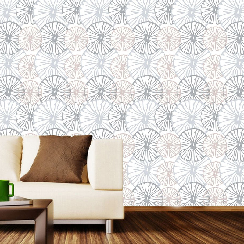 Cottage Lemon Slice Wallpaper Panels Pastel Color Self-Adhesive Wall Art for Sitting Room Clearhalo 'Country wall decor' 'Rustic' 'Wallpaper' Wall Decor' 1922263