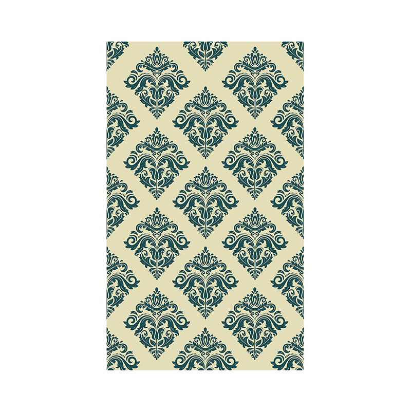 Self-Stick Jacquard Wallpaper Panels Vintage Beautiful Latticework Wall Art in Green, 4' x 20.5" Clearhalo 'Vintage wall decor' 'Vintage' 'Wallpaper' Wall Decor' 1922279