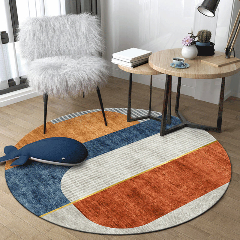Bold Color Blocking Indoor Rug Multicolored Synthetics Carpet Stain Resistant Rug for Home Decor Yellow-Red Clearhalo 'Area Rug' 'Rug' 1927412