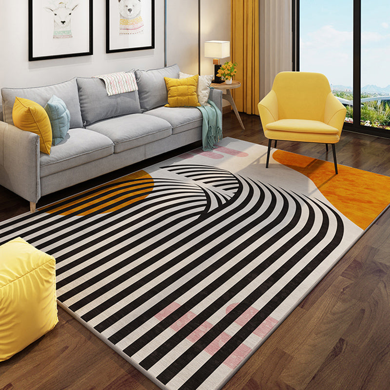 Decorative Multi-Color Geometric Rug Polyster Nordic Indoor Rug Machine Washable Area Carpet for Drawing Room Grey Clearhalo 'Area Rug' 'Modern' 'Rugs' Rug' 1932576