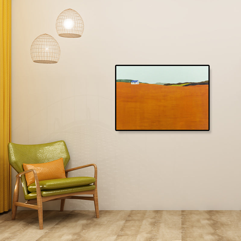 Oil Painting Scenery Wall Art Dark Color Minimalist Canvas Print for House Interior Dark Brown Clearhalo 'Arts' 'Canvas Art' 1933285