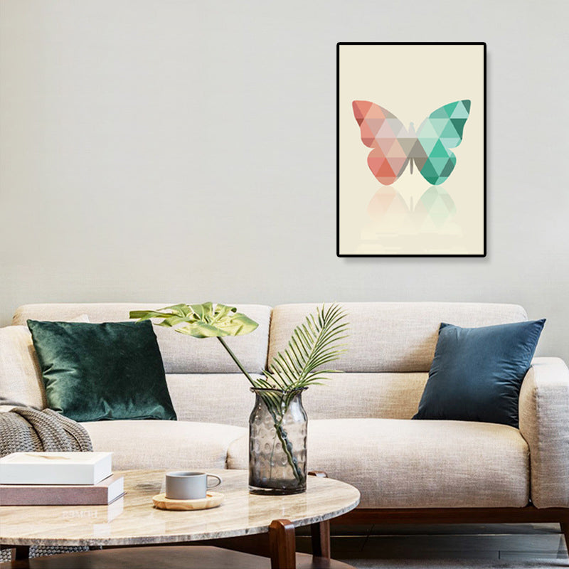 Drawing Print Animal Wall Art Decor Kids Style Textured Dining Room Canvas in Light Color Clearhalo 'Art Gallery' 'Canvas Art' 'Kids' Arts' 1933353